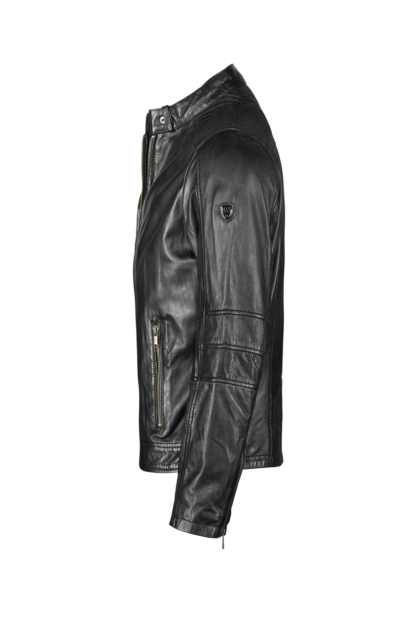 H.I.S Lederjacke (1-St) mit Stehkragen