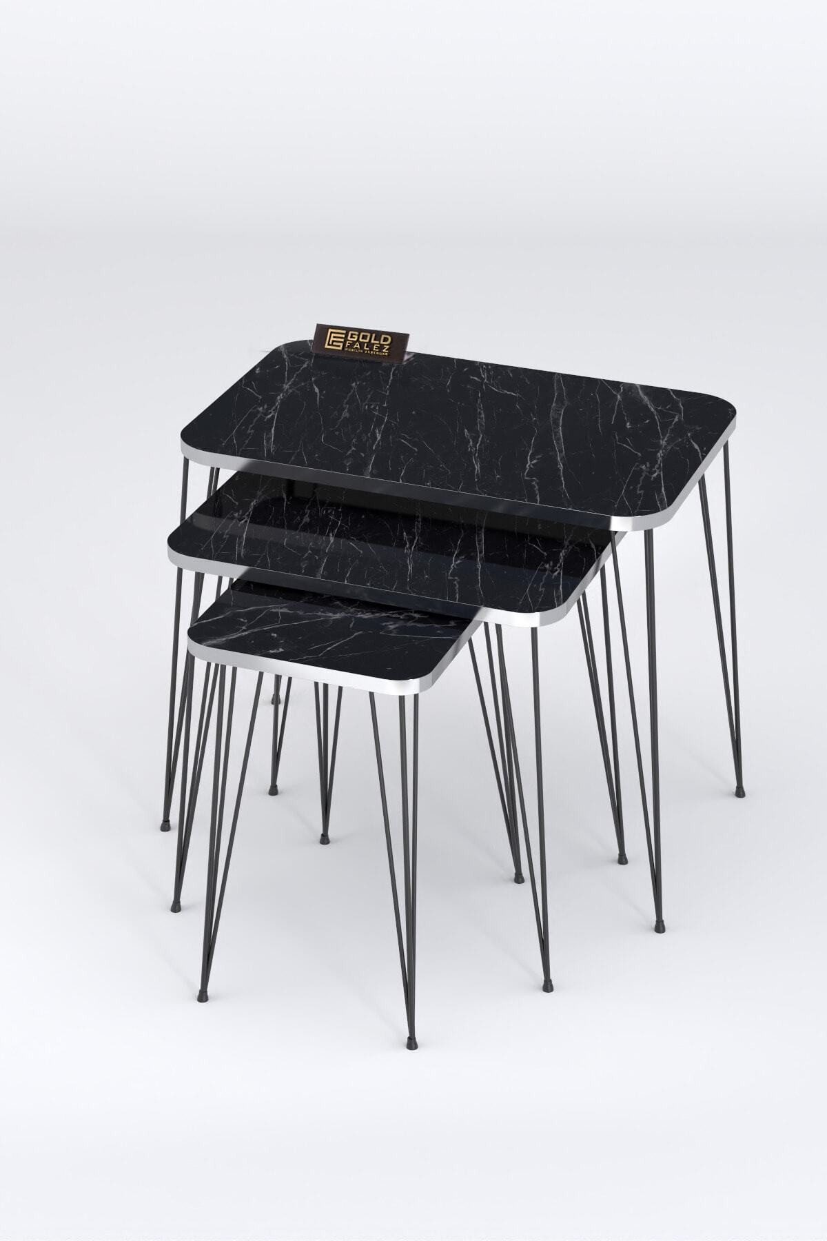 en.casa Couchtisch (3-St), 3er-Set, platzsparend ineinander schiebbar 89322 günstig online kaufen