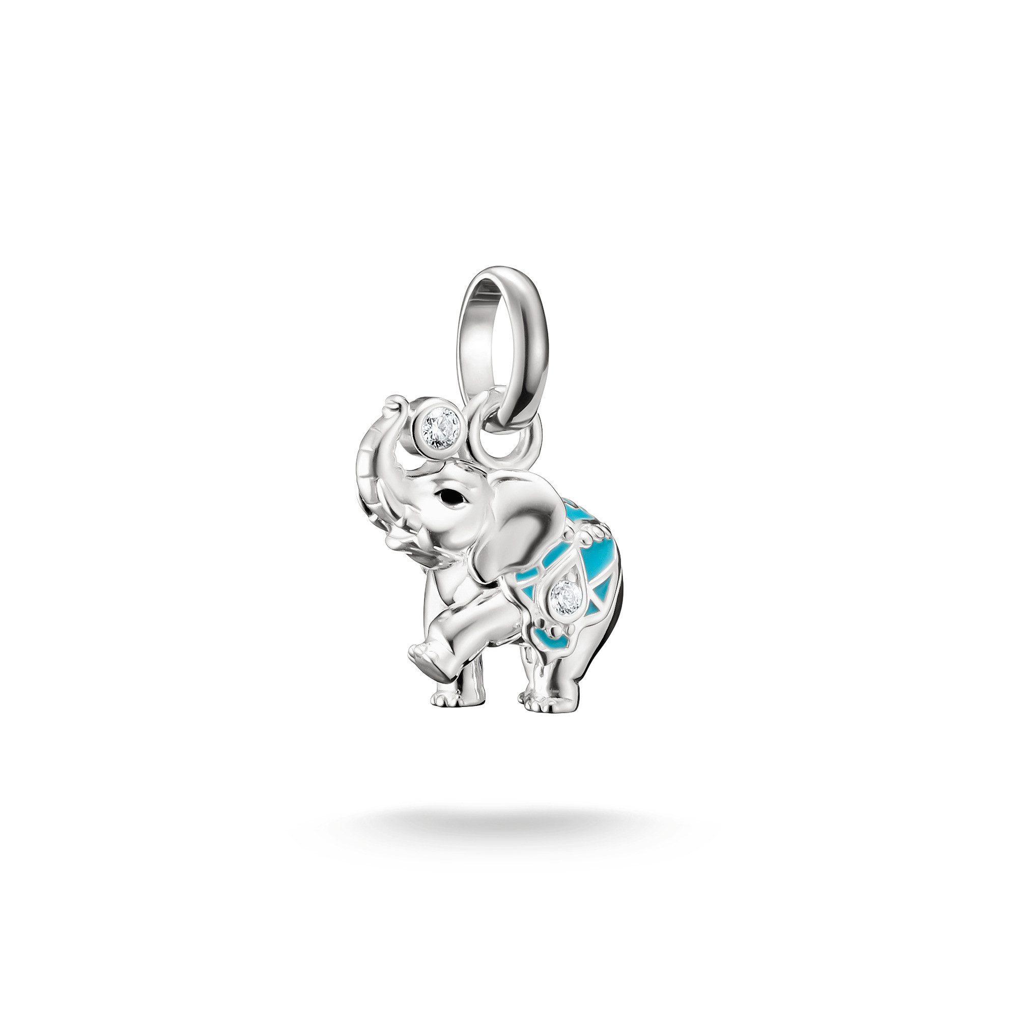 THOMAS SABO Charm-Einhänger Charm Elefanten-Design - Connect, mit Zirkonia (synth) - Emaille