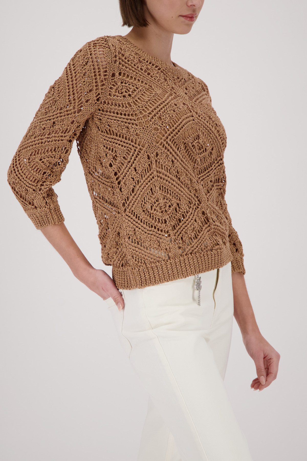 Monari Strickpullover Ajour Regular fit mit Strickmuster günstig online kaufen