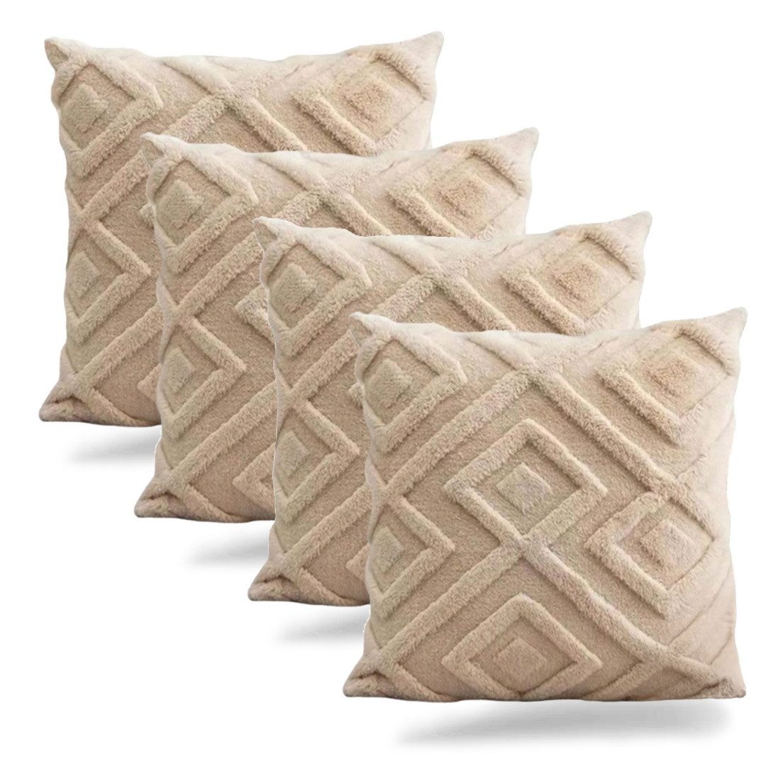 LIVINA HOME Kissenbezug Premium Kissenbezüge, beige, Gr. 30 cm x 50 cm, ohne Kissen, 4 St