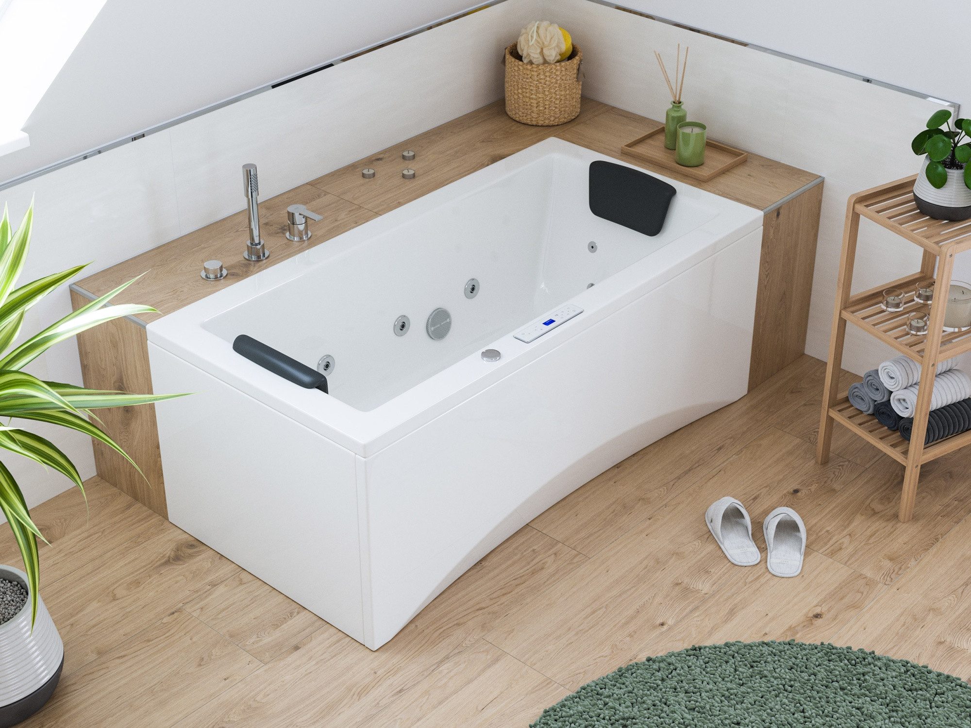 Magnolia Home Whirlpool Rechteck Whirlpool Unity 160x75 Made in Germany 22 Düsen Befüllung Übe