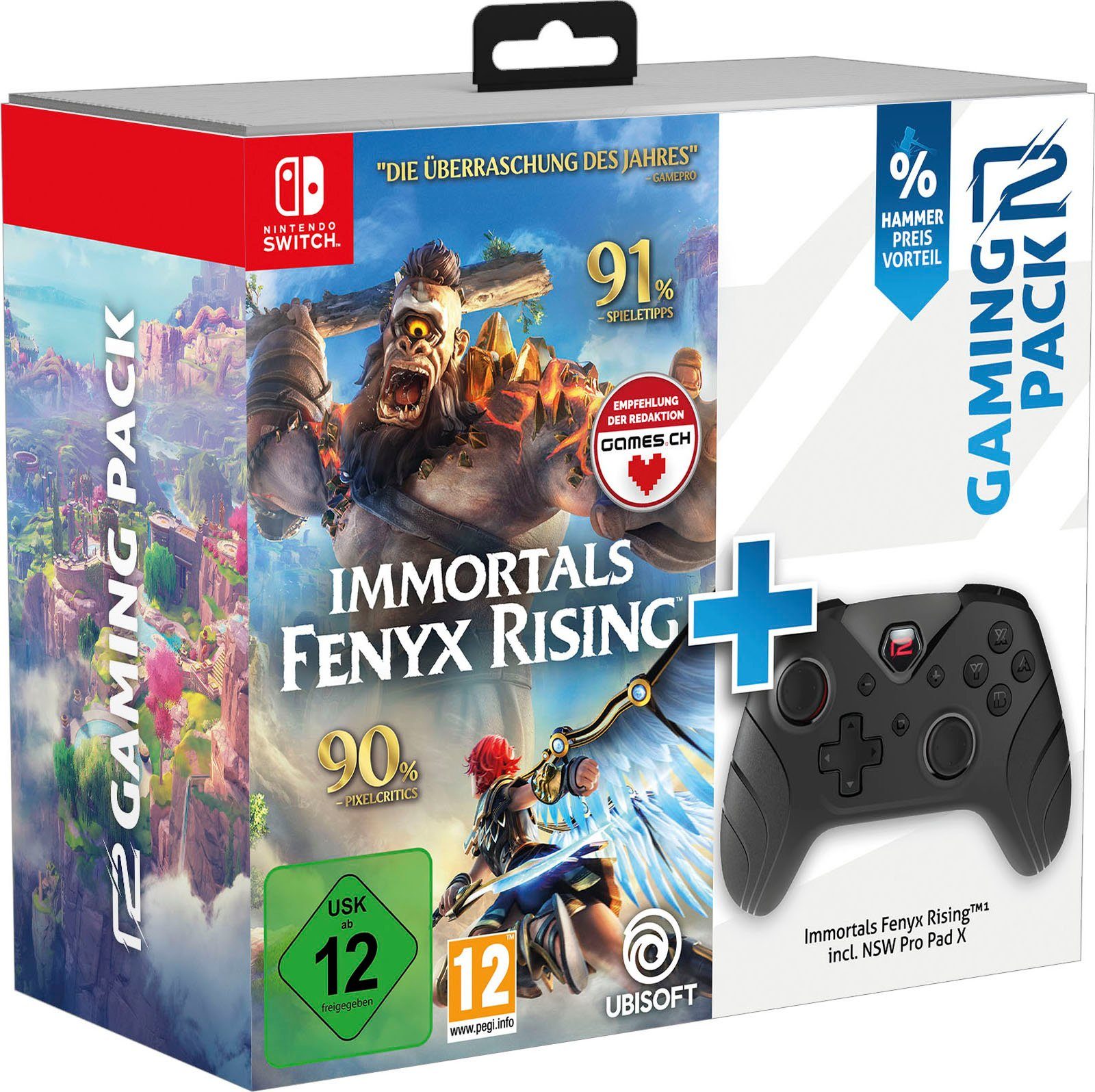 Image of Immortals Fenyx Rising + Switch Pro Pad X Nintendo Switch