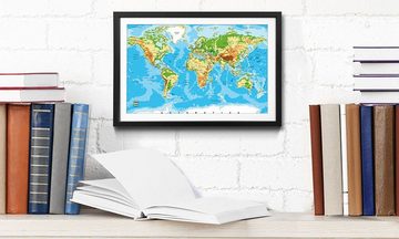 WandbilderXXL Kunstdruck Worldmap New Look, Weltkarte, Wandbild, in 4 Größen erhältlich