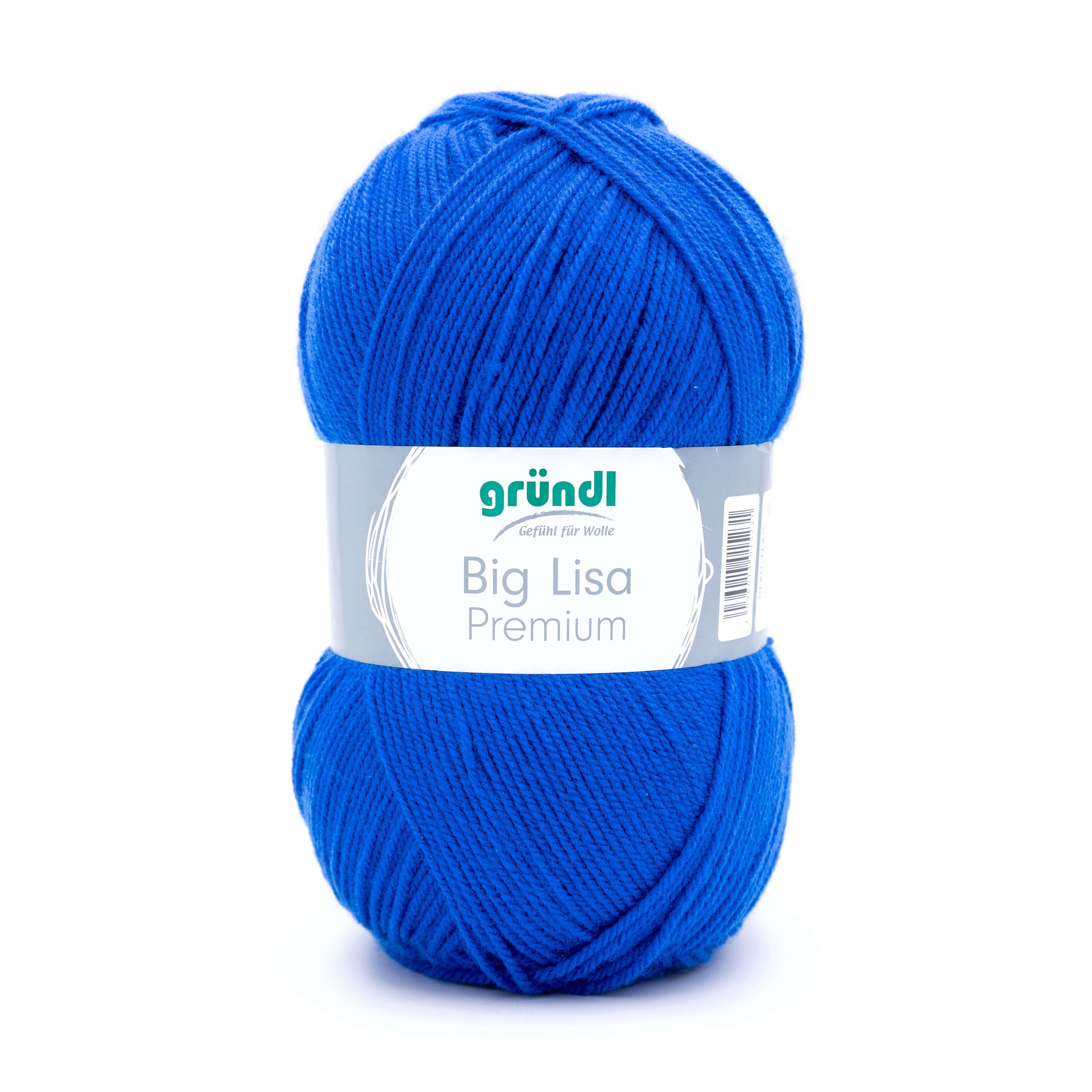 Gründl Big Lisa Premium Häkelwolle, Strickgarn, 250g Häkelwolle, 665,00 m (Wolle zum Stricken und Häkeln, Strickgarn, Handstrickgarn, Strickwolle), Großknäuel