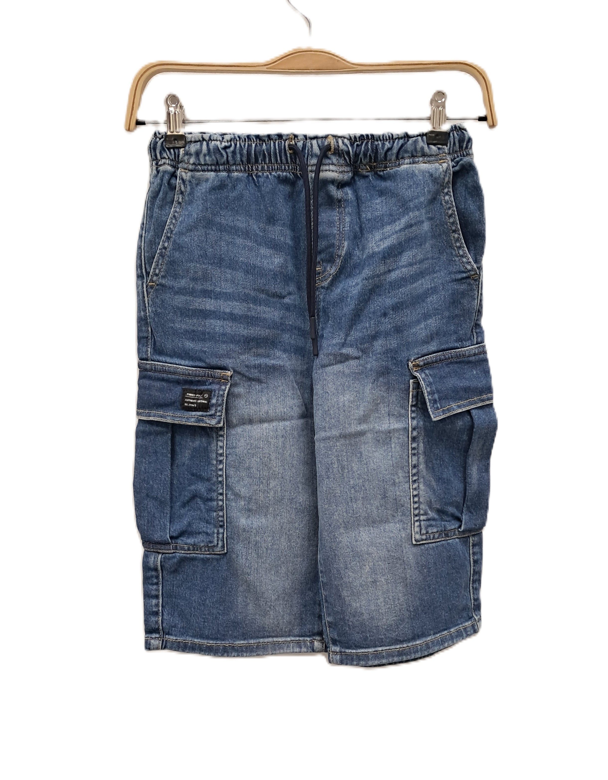 THREE OAKS Cargobermudas J240079:Boys Jeans Skater Bermudas mit Seitentaschen