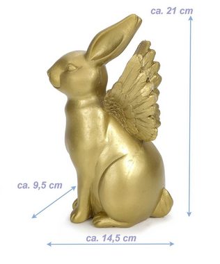 Bubble-Store Osterhase Figur (Oster Deko Figur, geflügelter Hase), Osterhase mit Engelsflügeln