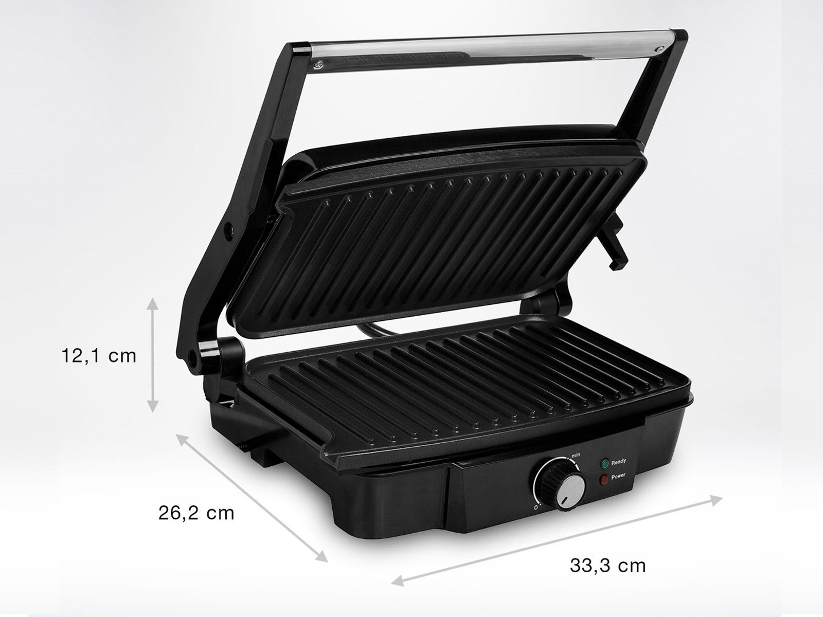 Tristar Kontaktgrill, 1500 W, Elektro Low fat Indoorgrill Panini Multigrill BBC Snackmaker 28x17cm
