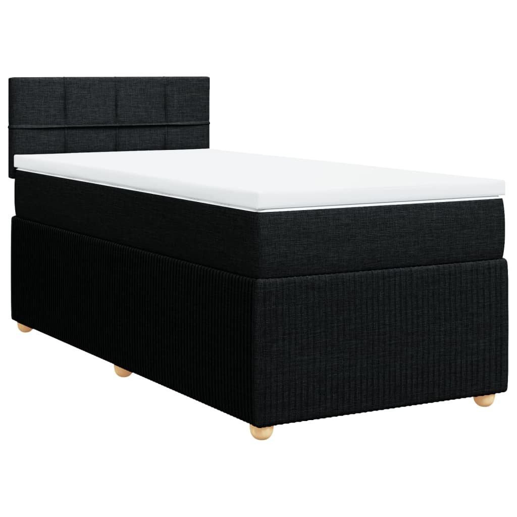 vidaXL Bett Boxspringbett mit Matratze Schwarz günstig online kaufen