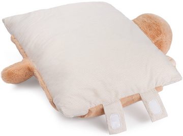 BRUBAKER Kuscheltier Kuscheltierkissen Hase - 2 in 1 Plüschtier und Kuschelkissen (Tierkissen Hasenkissen Stofftier, 1-St., 40 x 30 cm), Kuschelhase - aufklappbares Kinder Plüschkissen mit Klettverschluss