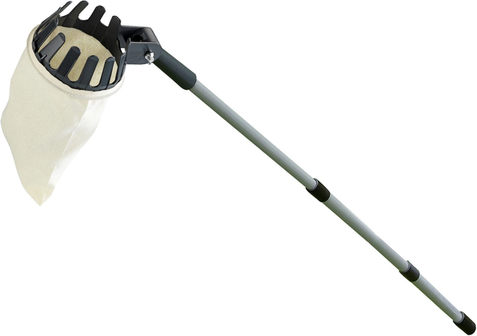 Maximex Obstpflücker Obstsammler XL, 122 cm max. Stiellänge, mit Teleskopstiel, 270º-Knickgelenk, ausziehbar von 56 - 122 cm