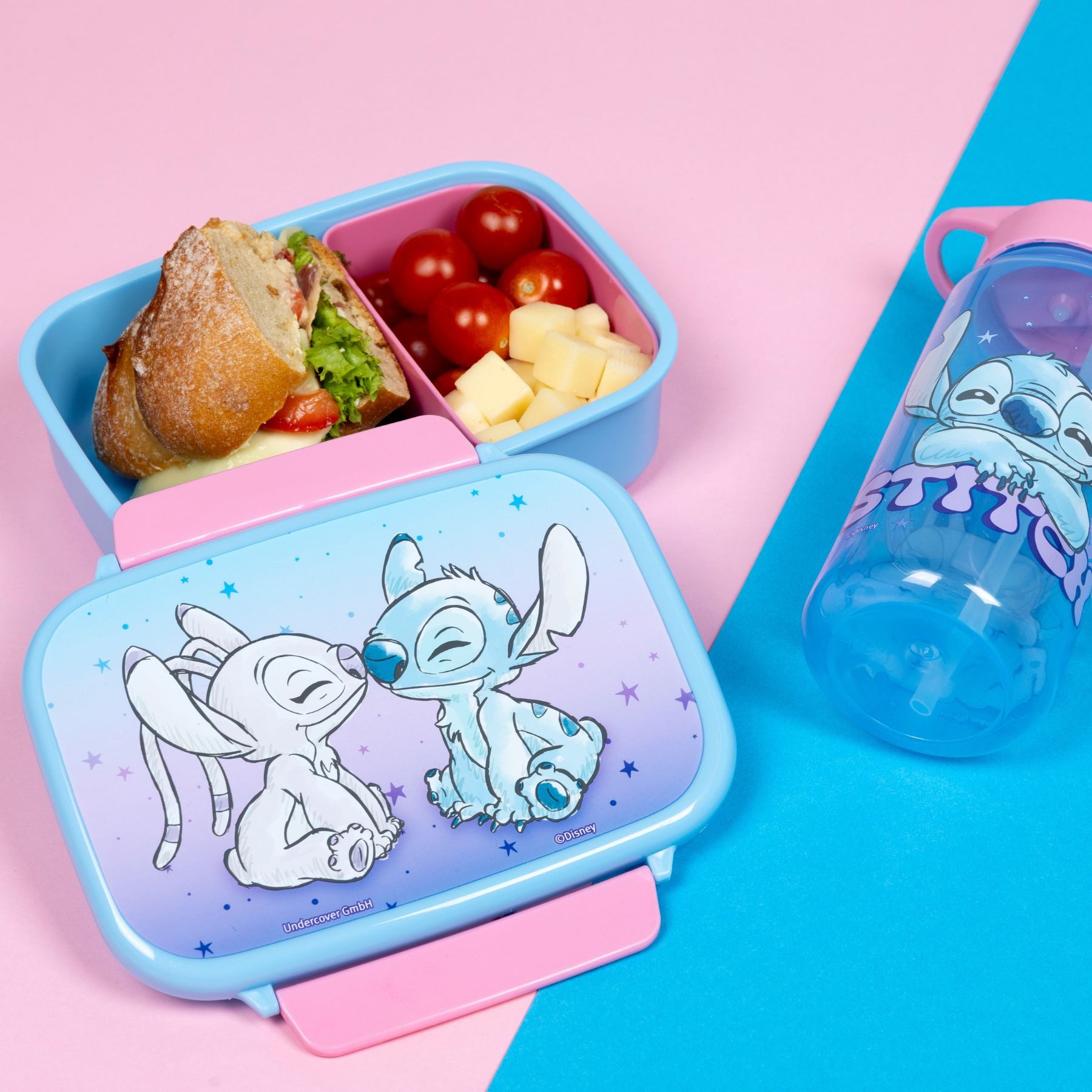 Disney Lunchbox Brotdose blau Kinder Pausenbox für Alltag Freizeit und unterwegs, (Packung)