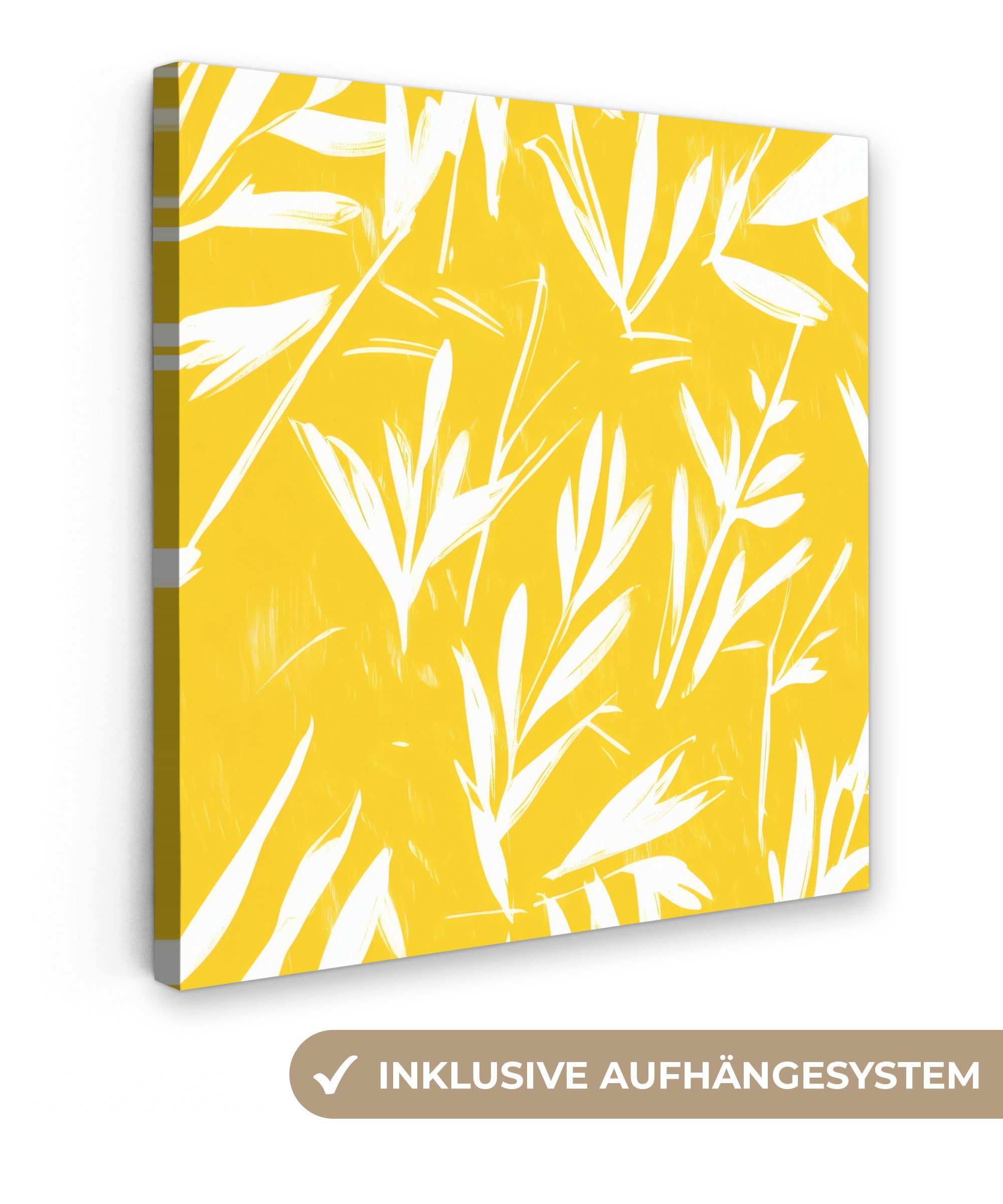 OneMillionCanvasses® Leinwandbild Abstrakt - Blätter - günstig online kaufen