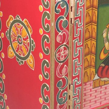 Oriental Galerie Mehrzweckschrank Tibet Wandschrank Buddha Rot 65 cm