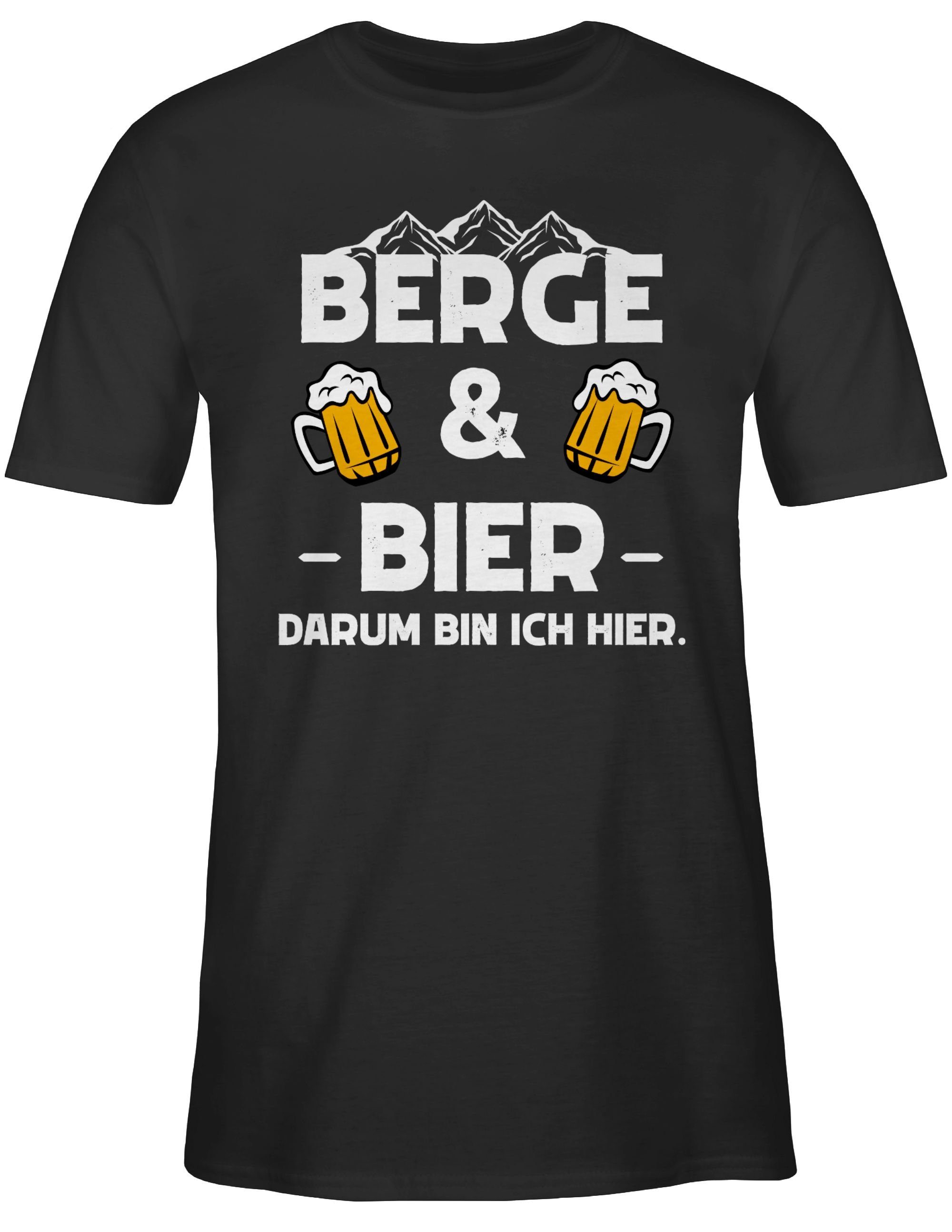 Schwarz und Shirtracer 1 T-Shirt Apres Berge Ski Bier Party