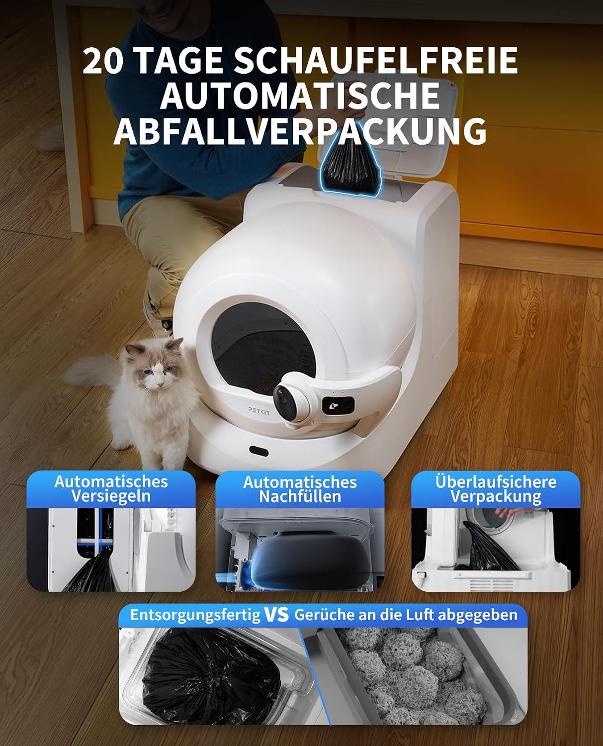PETKIT Katzentoilette PETKIT Purobot Ultra Selbstreinigende Katzentoilette, vollautomatische Katzentoilette