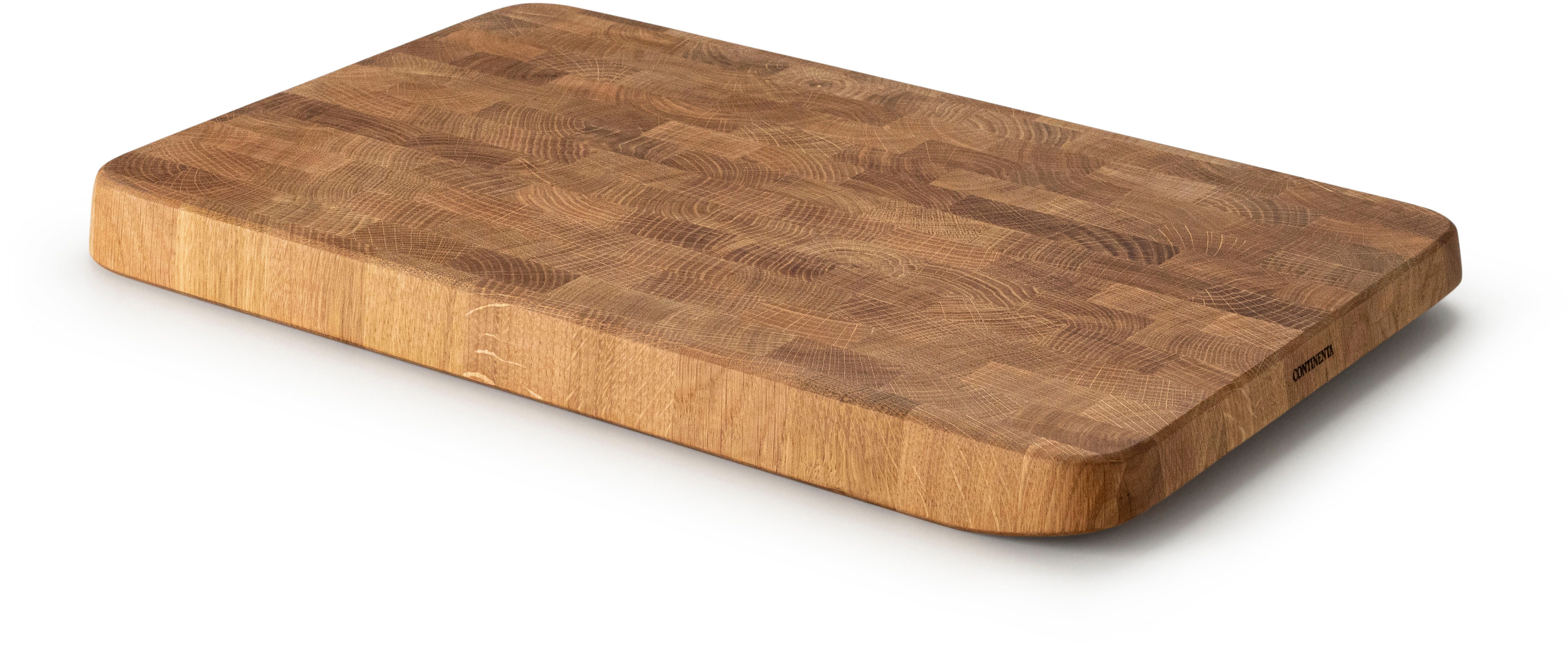 Continenta Schneidebrett Hackbrett aus Stirnholz, Massivholz, (1-St), 46x30x3,5 cm, hochwertige Qualität
