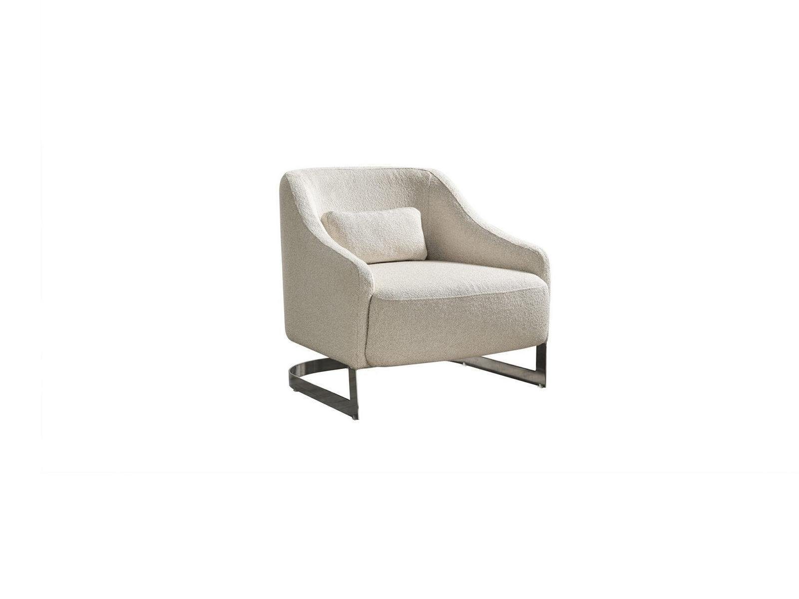 Stoff Sitzer Sessel 1x Europa JVmoebel Sessel), Moderne Weiß Made (1-St., in Polyester Ohrensessel Sessel Wohnzimmer