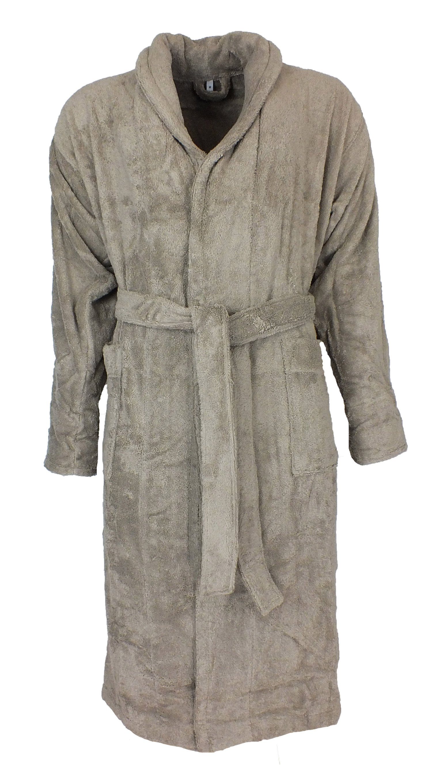 De Witte Lietaer Unisex-Bademantel, Langform, Walkfrottee, Schalkragen, extra Lang ca. 140cm