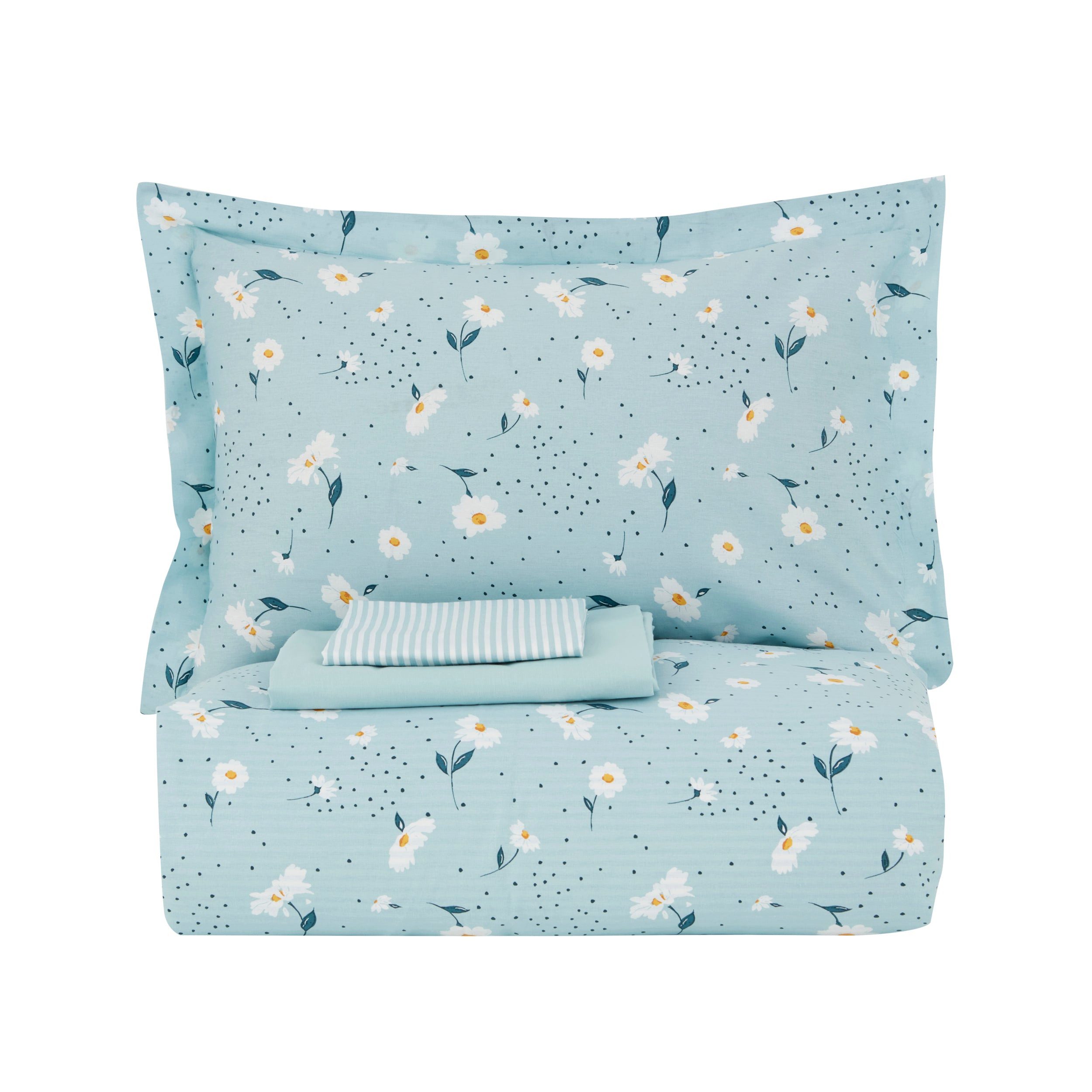 Karaca Bettwäsche Karaca Daisy Einzelbett Bettwäsche Set, 100% Baumwolle, Mint