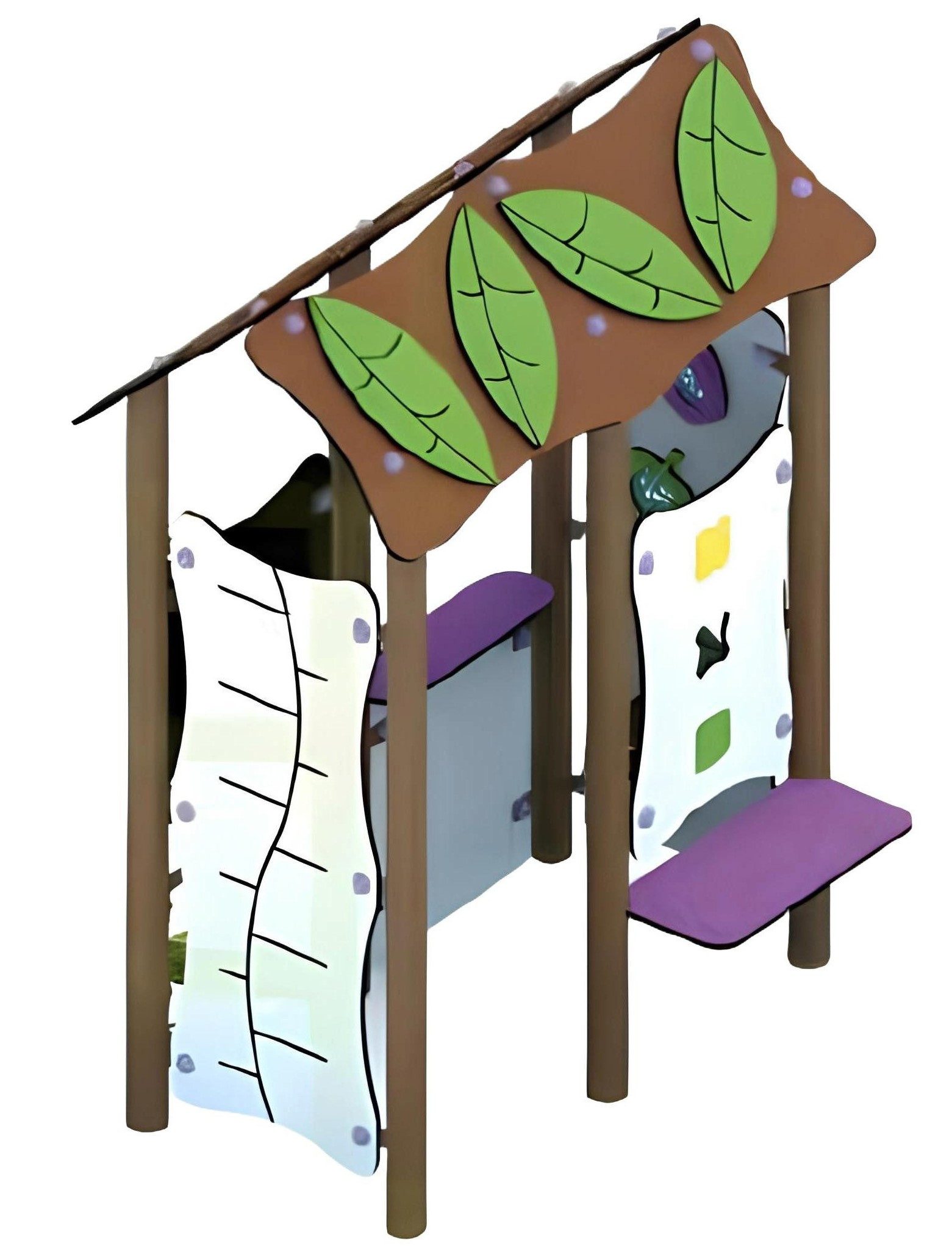 Xlmoebel Klettergerüst Haus der Zwerge im Wald: Ein Spielplatz Baumhaus, (Klettergerüst), Hergestellt in Europa
