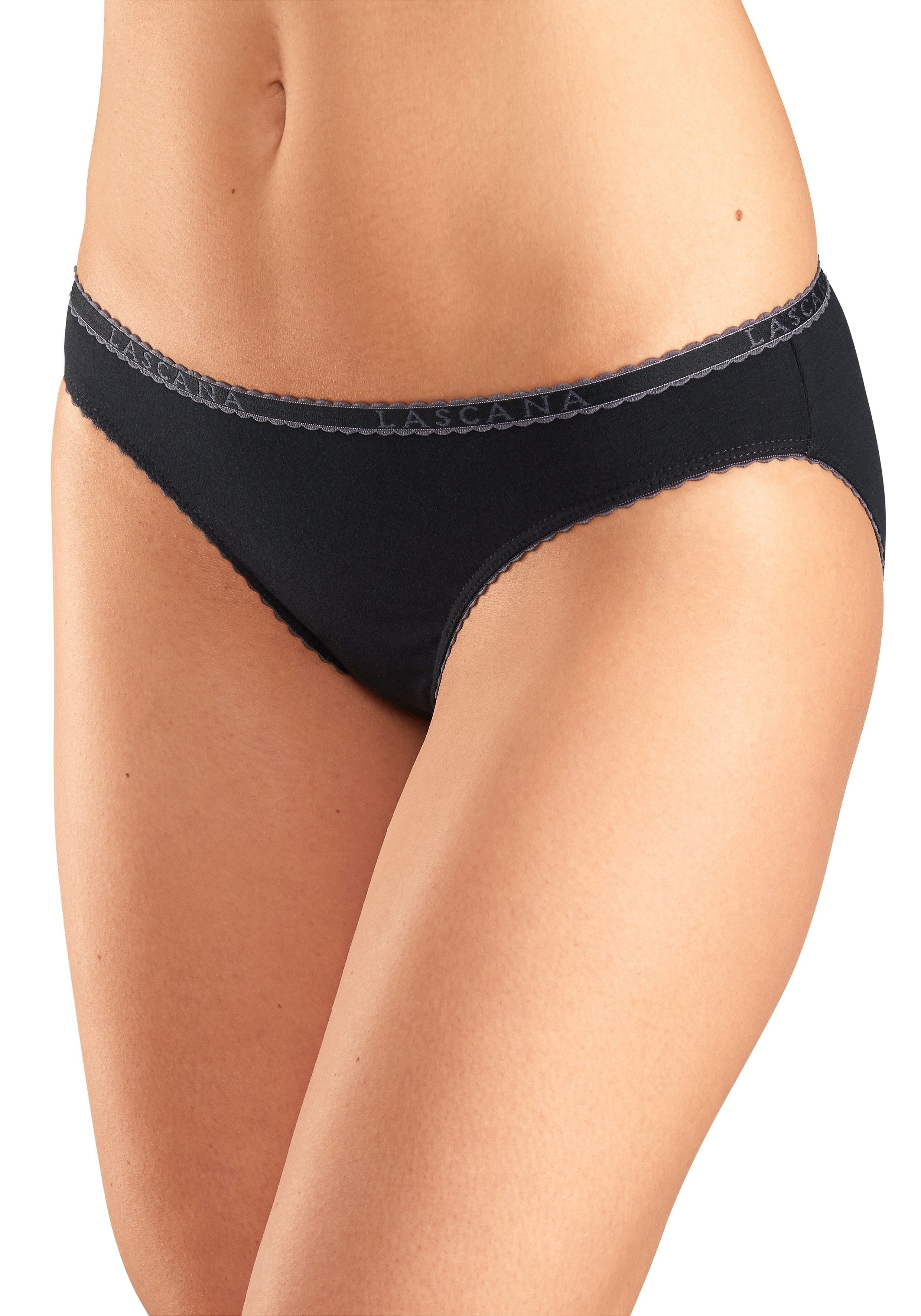LASCANA Slip (4er-Pack) aus elastischer Baumwoll-Qualität. € 24,99, (€ 6,25 pro 1 Stk).