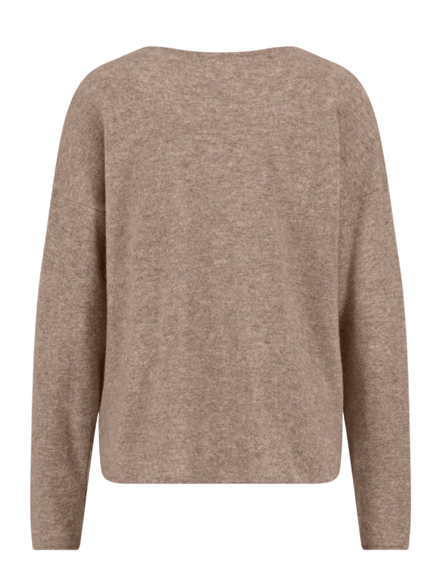 FYNCH-HATTON Strickpullover braun,Casual,Kaschmir,Meliert,Rundhals,Lang,Casual Fit