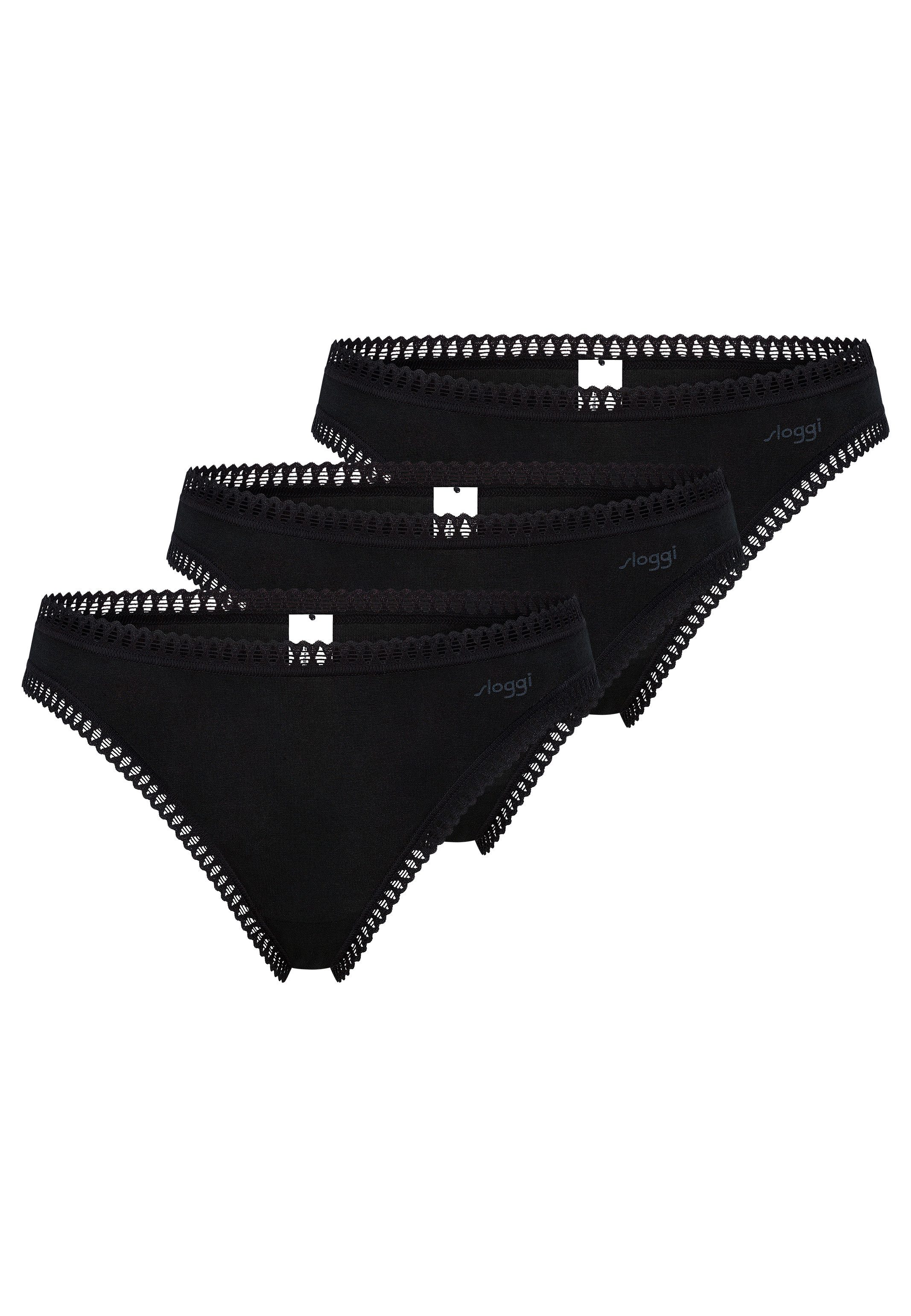 sloggi T-String 3er Pack GO Crush (Spar-Set, 3-St) String - Baumwolle - Atmungsaktiv - Komfortabel und atmungsaktiv