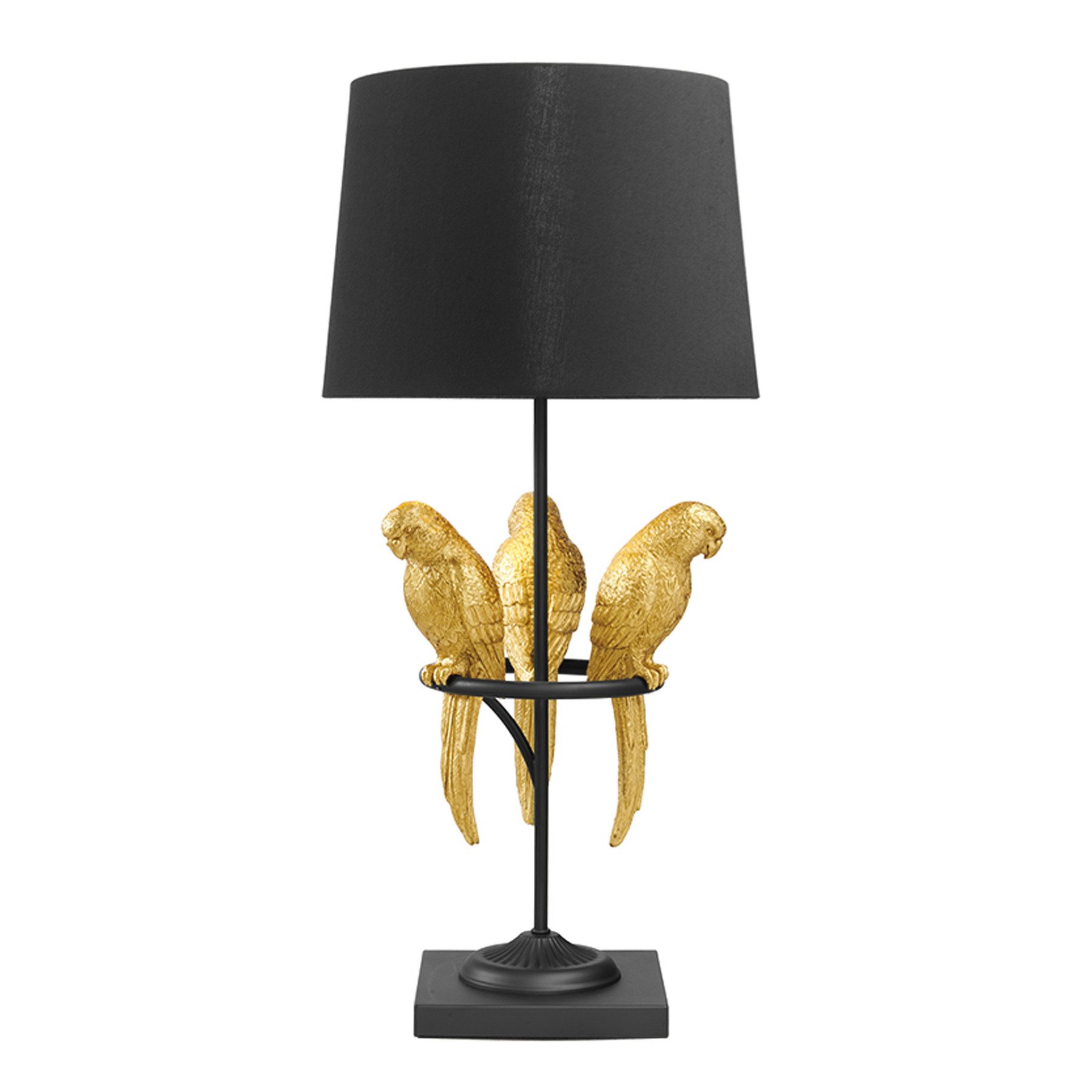 riess-ambiente Tischleuchte WILDLIFE 75cm schwarz / gold, Ein-/Ausschalter, günstig online kaufen