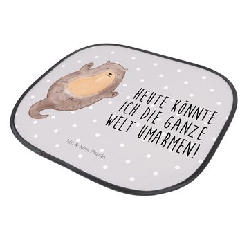 Sonnenschutz Otter Umarmen - Grau Pastell - Geschenk, Seeotter, Otter Seeotter See, Mr. & Mrs. Panda, Seidenmatt, Einzigartige Motive