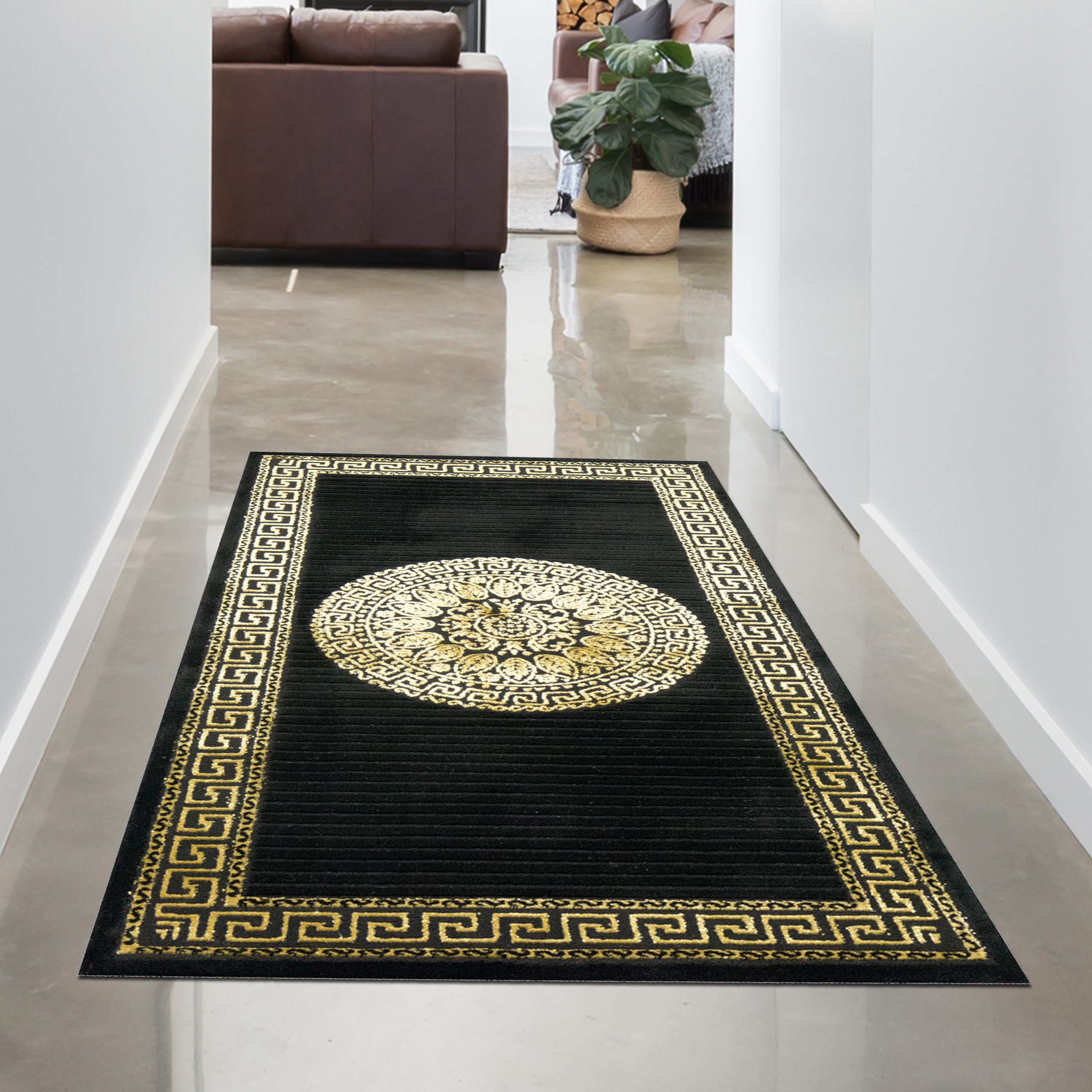 Carpetia Designteppich Modernes Glanzfaser-Design, rechteckig, Höhe: 12 mm, pflegeleicht, strapazierfähig, mit Glanzfasern