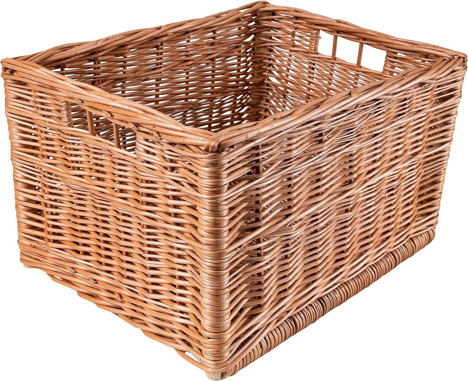 Creative Home Holzkiste Weidenkorb Aufbewahrungskorb, Handgeflochten, günstig online kaufen