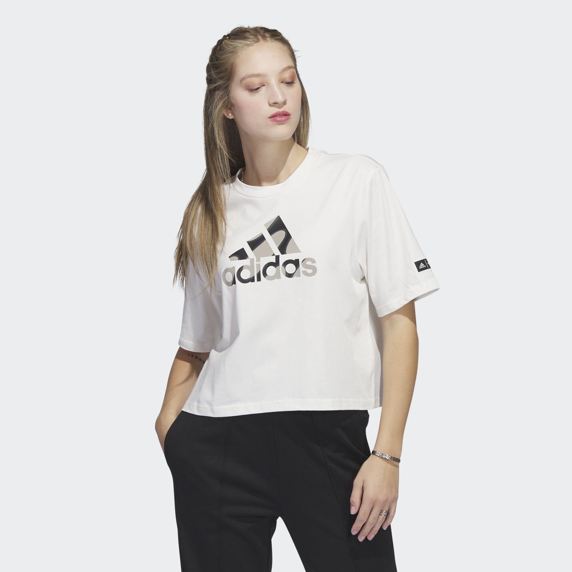adidas Sportswear T-Shirt MARIMEKKO CROP T-SHIRT Cloud White