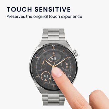kwmobile Schutzfolie 2x Displayschutzfolie für Huawei Watch GT3 Pro (43mm), (1-St), Schutzfolie für Fitness Tracker - robuster Displayschutz - transparent