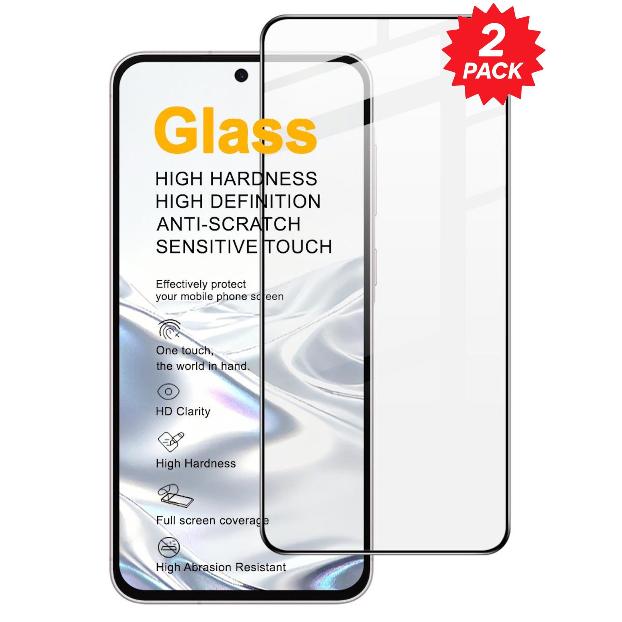 Wigento Displayschutzglas Full Cover 2x für Honor 600 Lite 3D 9H Hartglas für Honor 600 Lite, Spar Set 3D Full Display Schutz Glas