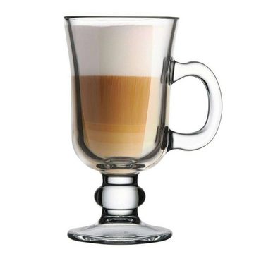 Pasabahce Gläser-Set Irish, Glas, Zwei Kaffeegläser mit Henkel für perfekten Kaffeegenuss zu zweit