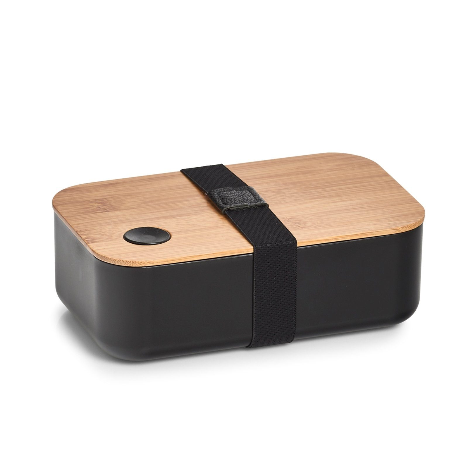 Neuetischkultur Lunchbox Lunchbox mit Bambusdeckel, Kunstoff, Bambus Schwarz