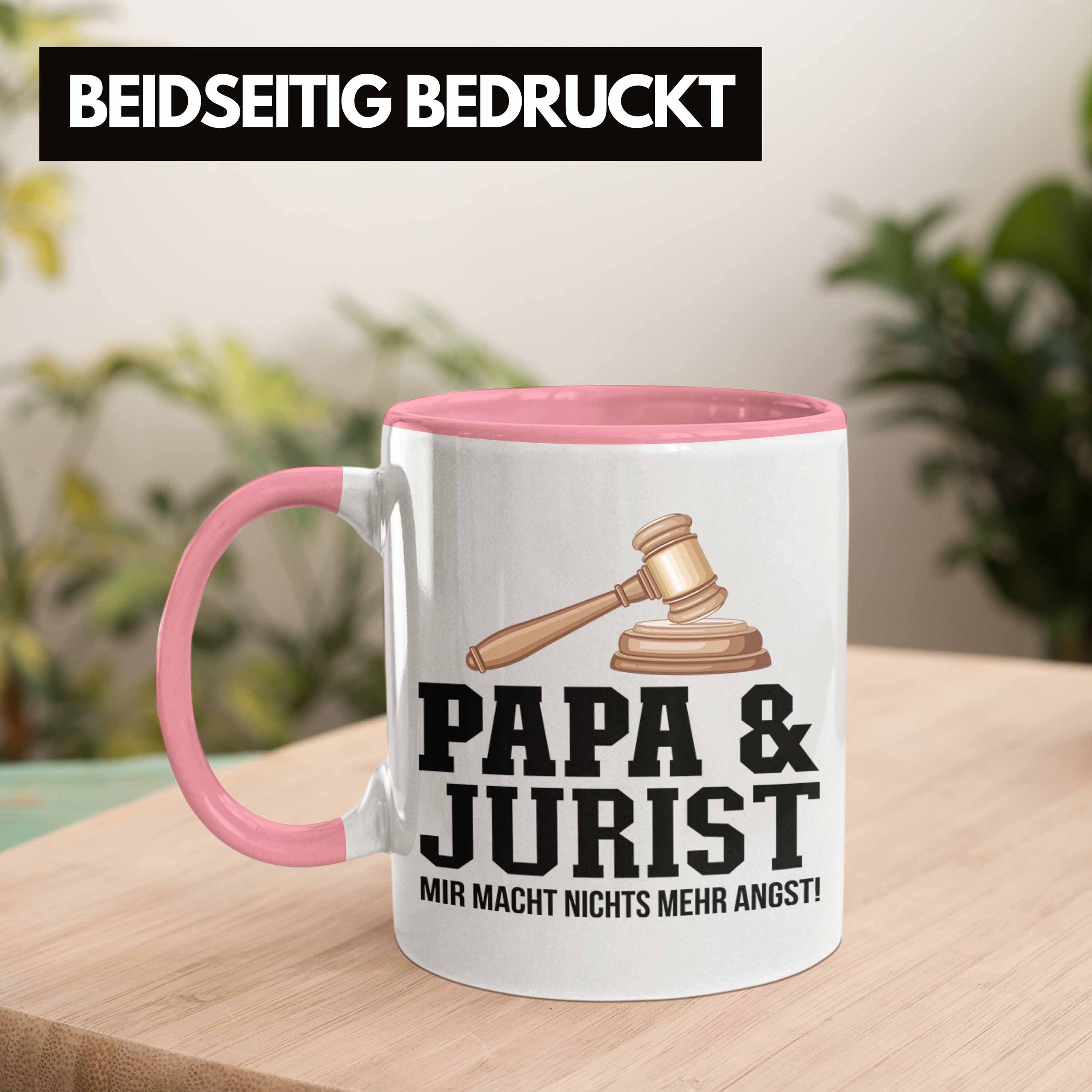 Rosa Geschenkidee Trendation Juriste Jurist und Vater Jura Tasse - Trendation für Tasse Papa