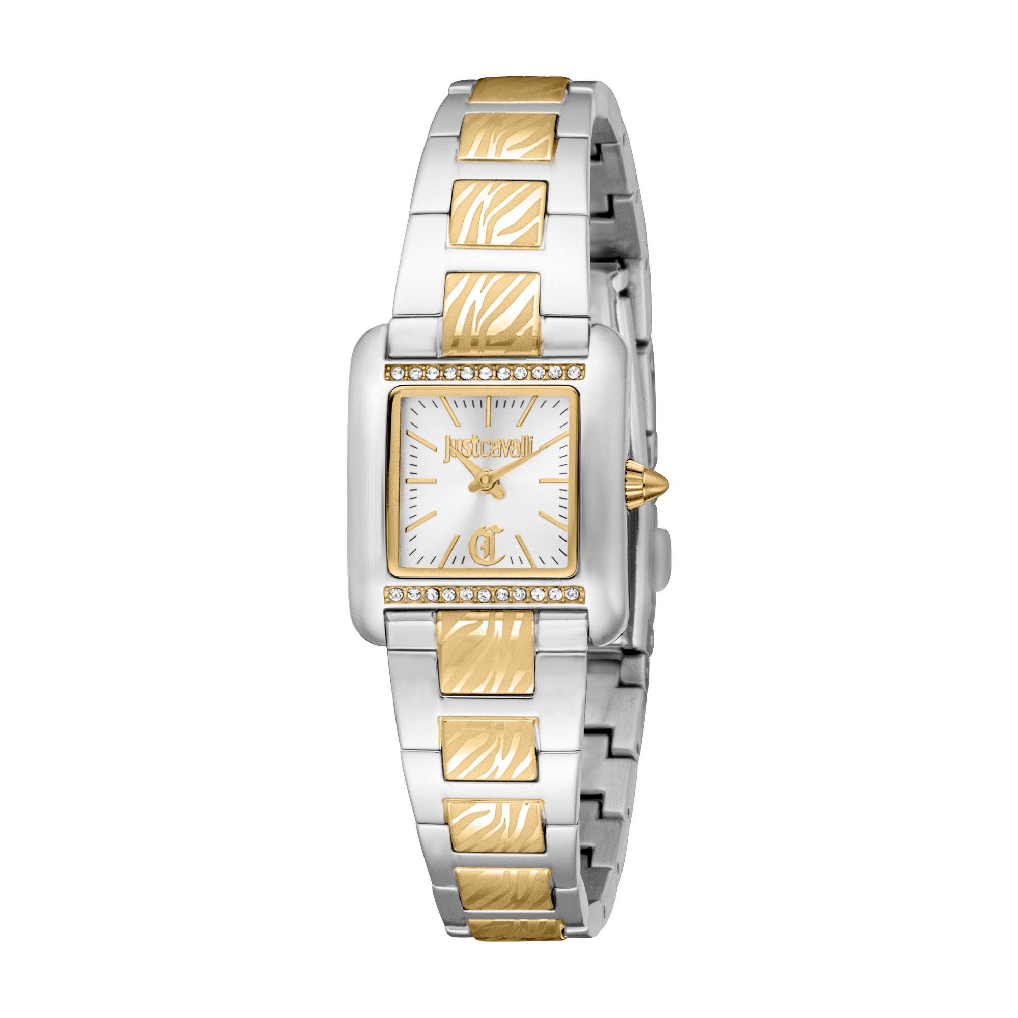 Just Cavalli Time Quarzuhr Sera JC1L384M0085, Armbanduhr, Damenuhr, Edelstahlarmband, analog, Kristallsteine
