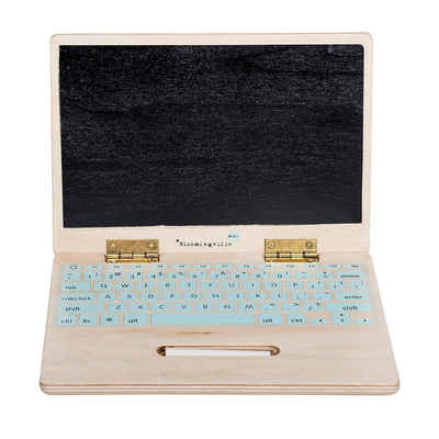 Bloomingville Lernspielzeug Holz Computer Laptop mit Kreide
