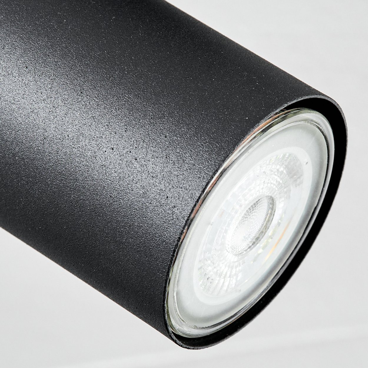 hofstein Deckenleuchte moderne Deckenlampe 2-flammig, Leuchtmittel, 2 mit x GU10 Schirmen, Schwarz/Chromfarben, Deckenleuchte Metall verstellbaren in ohne aus