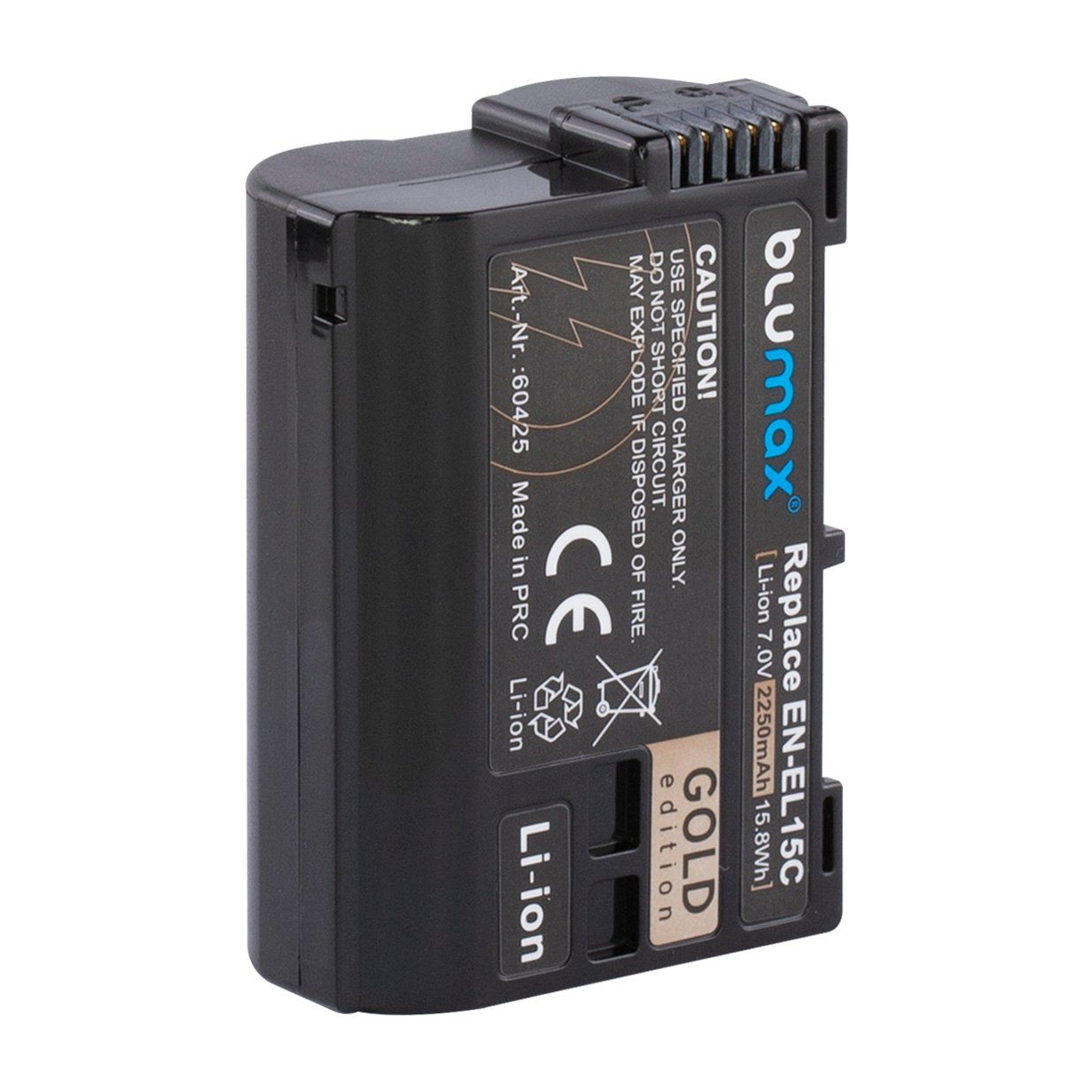 Blumax 2x EN-EL15C A/B/C Z5 Z6 Z7 II D7500 2250 mAh Kamera-Akku