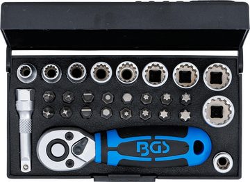BGS technic Steckschlüssel Steckschlüssel-Satz, Antrieb 6,3 mm (1/4), 28-tlg.