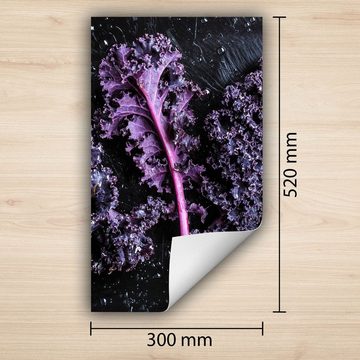 Decorwelt Herd-Abdeckplatte Herdabdeckplatte Kunststoff Aufrollbare Matte Küche Essen Violett, (30x52, 1 tlg), für alle Herdarten excl. Gasherde