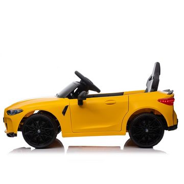 OKWISH Elektro-Kinderauto BMW M4 Kinderfahrzeug, Belastbarkeit 30 kg, Bremsautomatik Fernsteurung Bluetooth