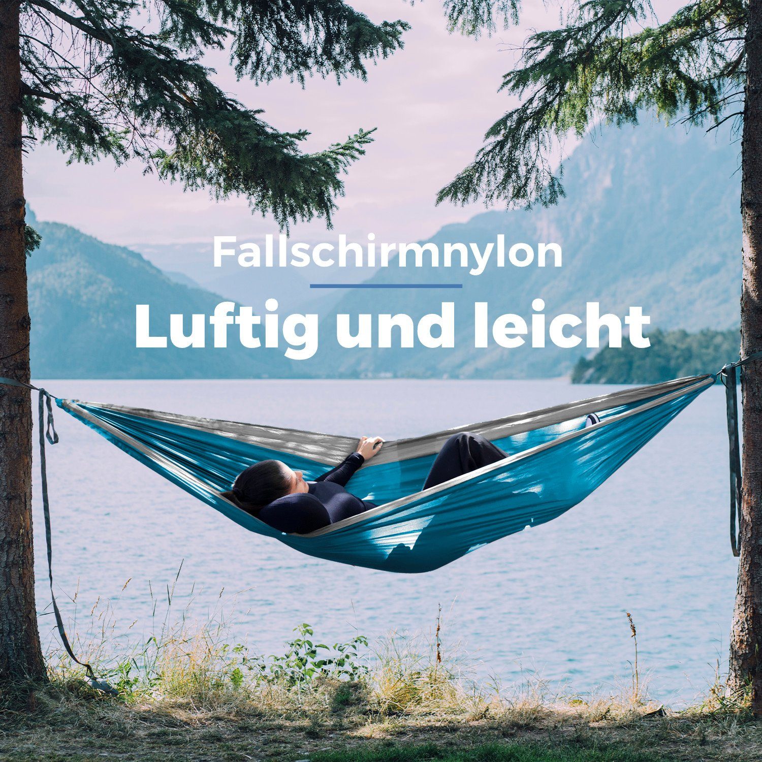 SVITA Hängematte SVITA Outdoor Hängematte, Aus Fallshirmnylon – Bild 2 von 5