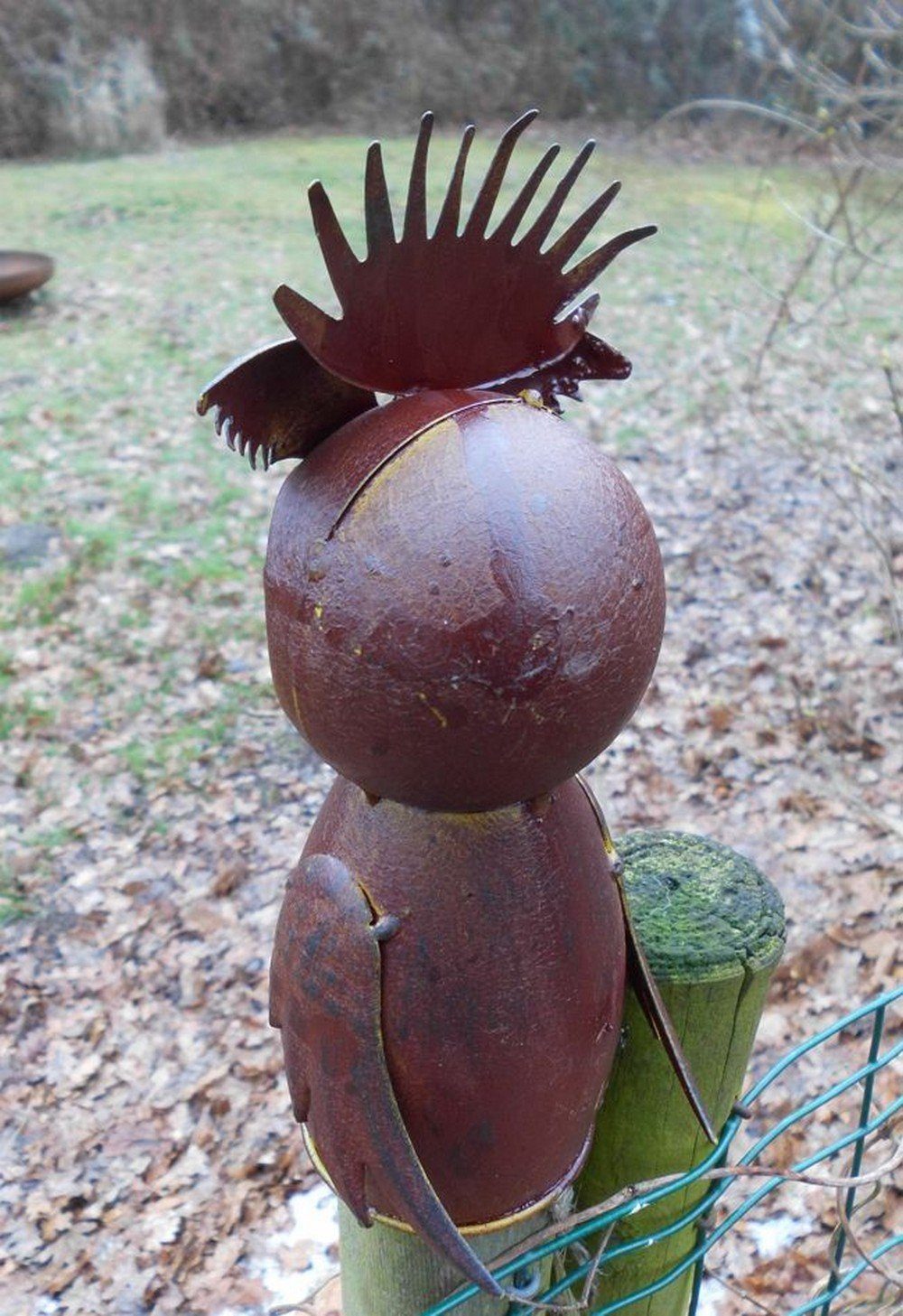 Deko-Impression Zaunfigur 'Frosch Mit Eimer' – 15,5 Cm Hoch, Aus Eisenblech, Für Gartenzaun Oder Deko
