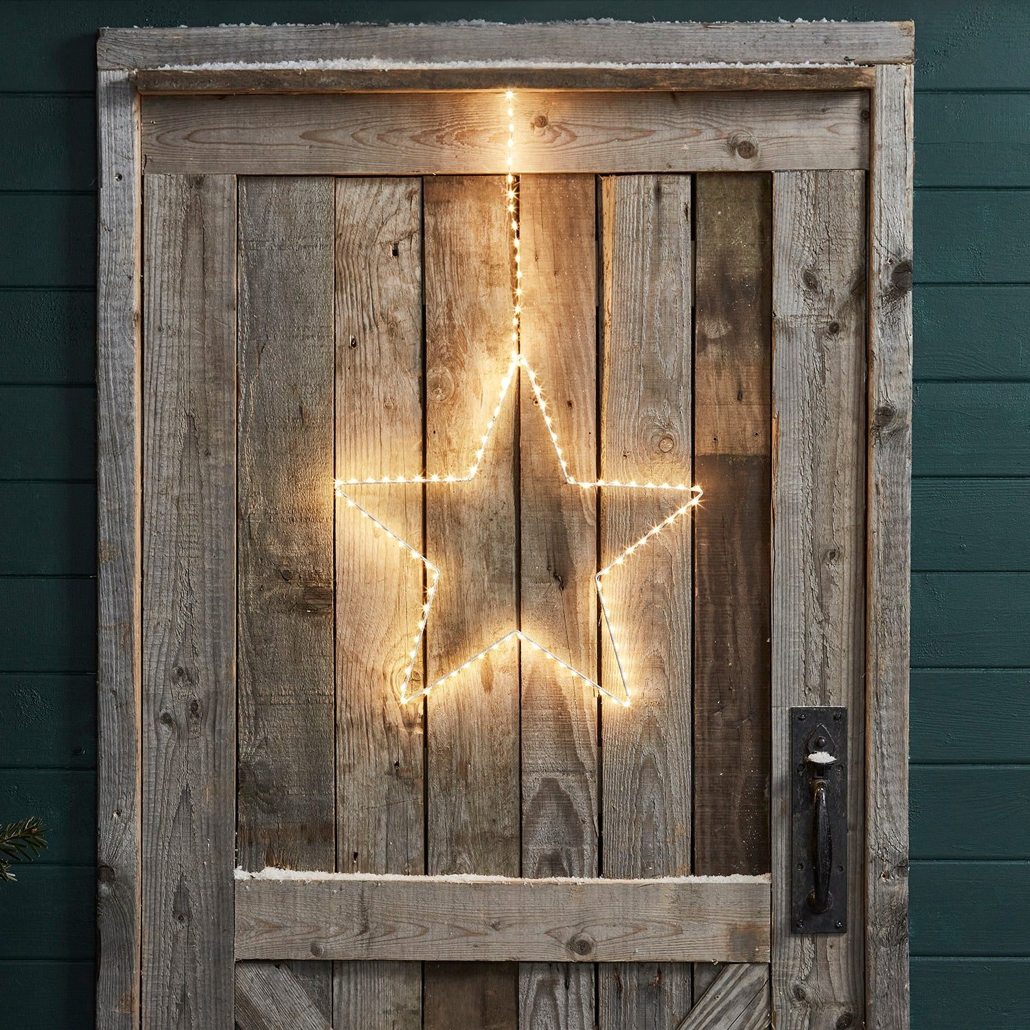 Lights4fun LED-Stern für außen 38cm LED Stern Weihnachtsbeleuchtung außen, LED fest integriert