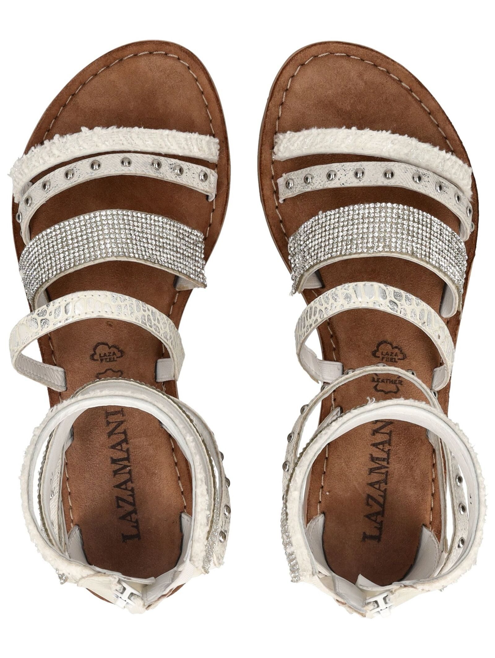 Lazamani Lazamani Sandalen Leder Schaftsandalette