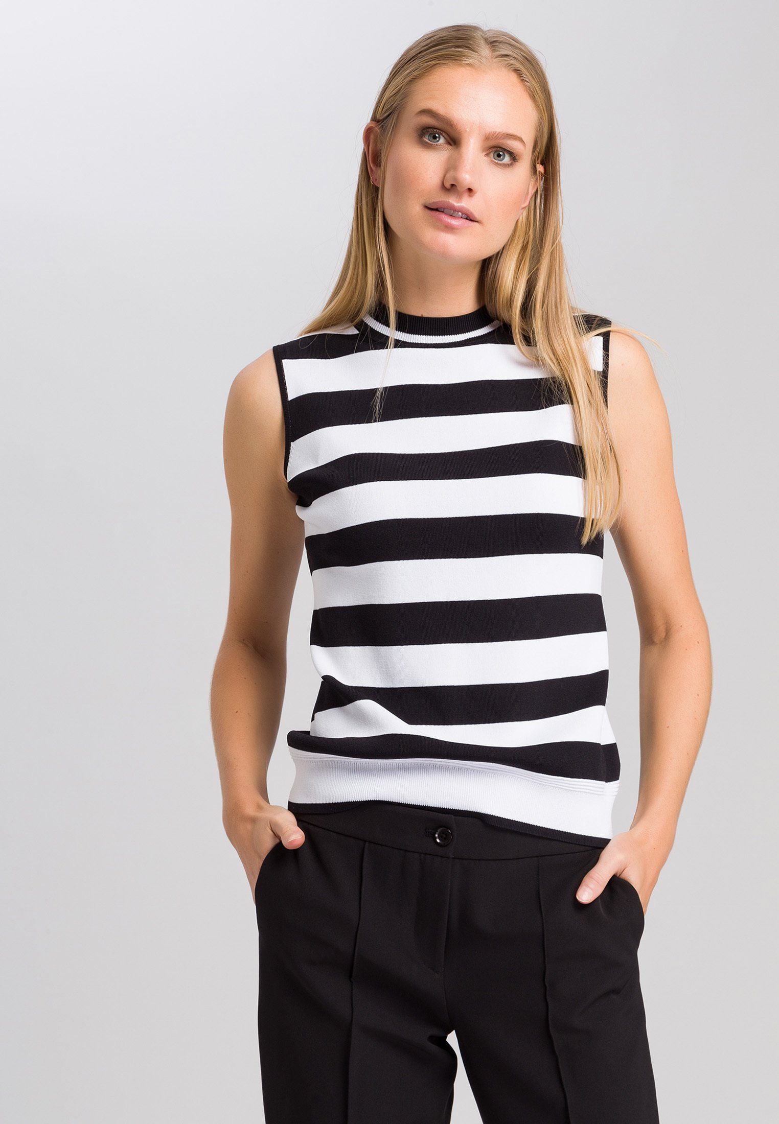 MARC AUREL Tanktop mit Blockringel, Turtleneck-Ausschnitt ...